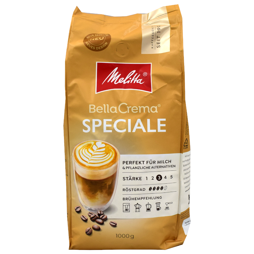3 x 1000g Melitta Kaffeebohnen Bella Crema Speciale