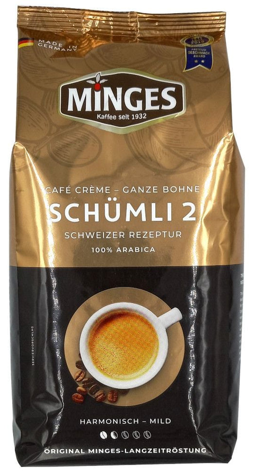 1 Kg Minges Kaffeebohnen Schweizer Schümli 2 Cafe Crema