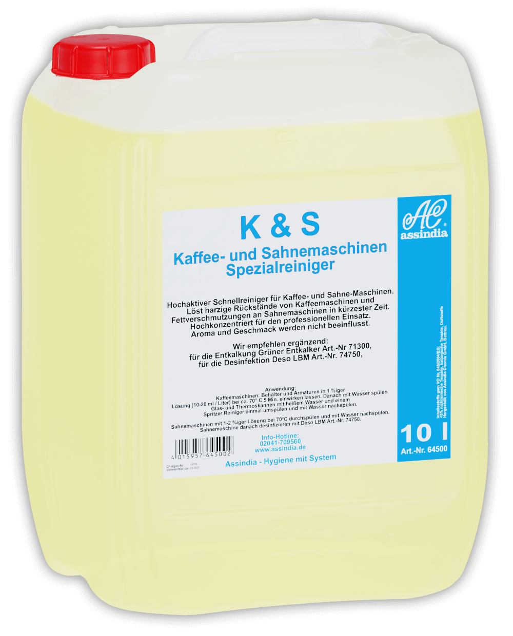 K&S KAFFEE- UND SAHNEMASCHINEN REINIGER 10L Kanister
