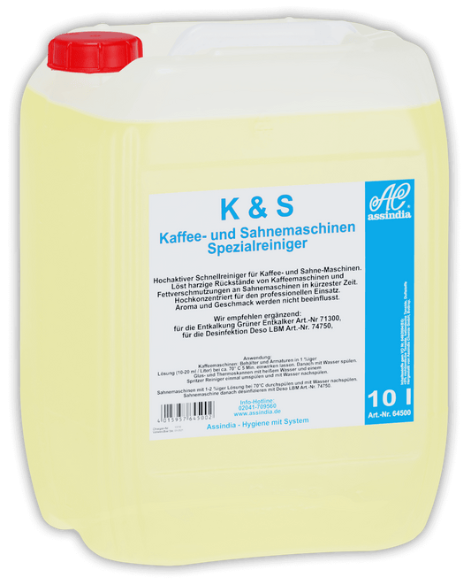 K&S KAFFEE- UND SAHNEMASCHINEN REINIGER 10L Kanister