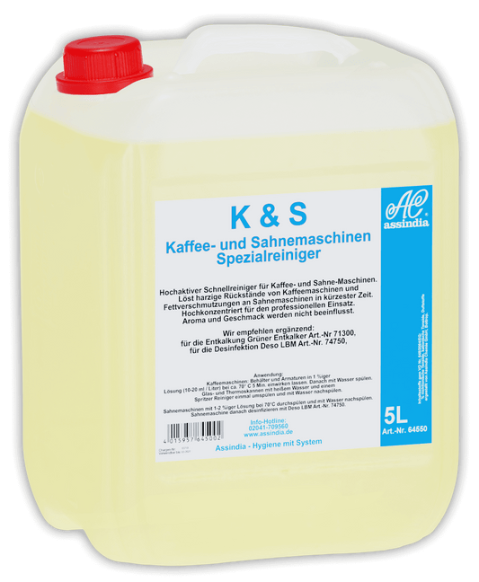 K&S KAFFEE- UND SAHNEMASCHINEN REINIGER 5L Kanister