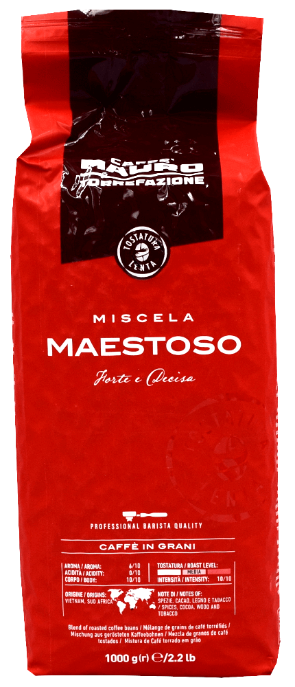 1 Kg Caffe Mauro Kaffeebohnen Miscela Maestoso